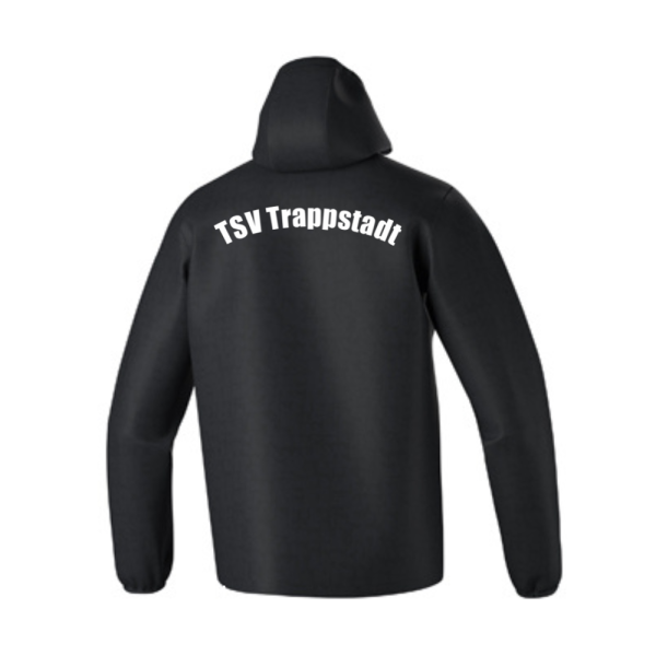 Allwetterjacke schwarz mit Logos und Initialen