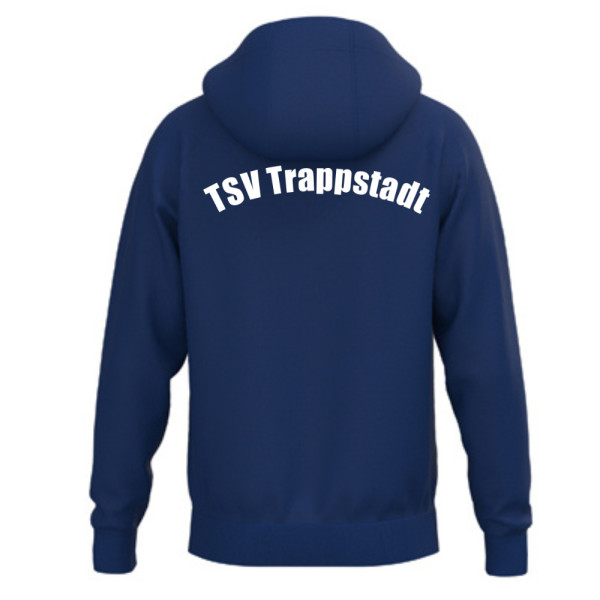 Kapuzenjacke Hoodie blau mit Logos und Initialen