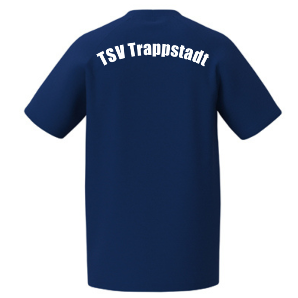 T-Shirt blau mit Logos und Initialen