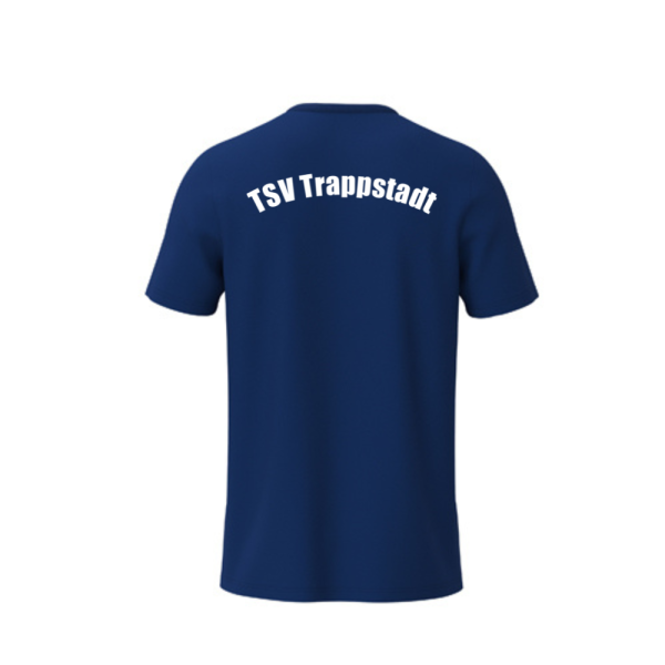 Basic T-Shirt blau mit Logos und Initialen